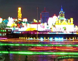 哈尔滨冰雪大世界使用开宁慢直播设备进行直播